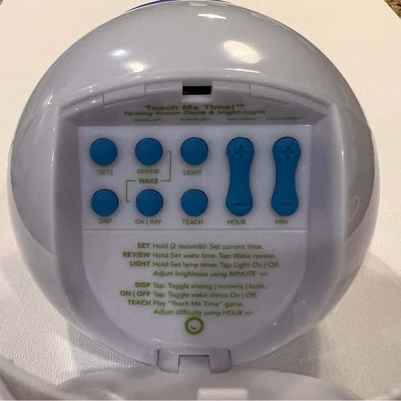 Onaroo, Teach Me Time! Talking alarm clock & night light, 3 color rings-EUC. - Picture 4 of 4